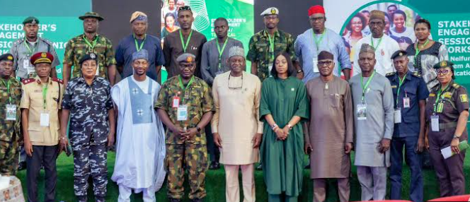Group photograph of stakeholders at a NELFUND engagement session workshop