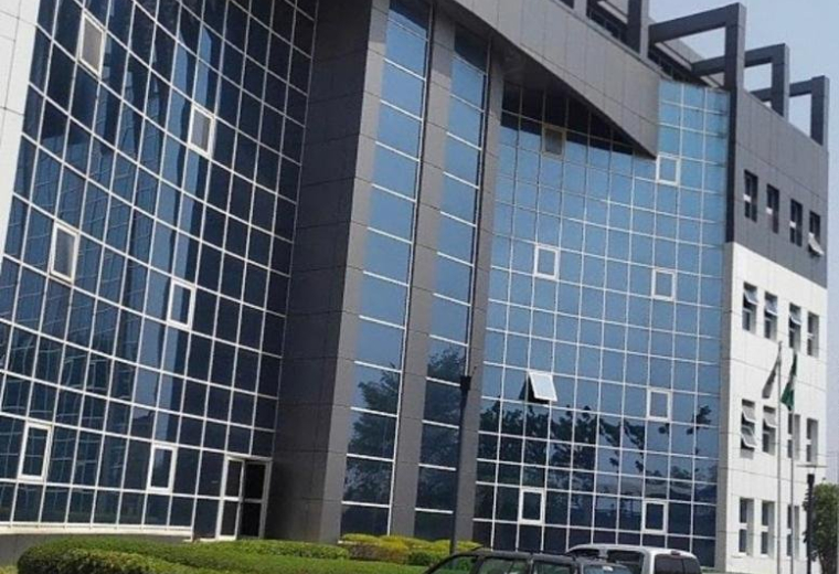 Modern administrative office building in central Abuja.