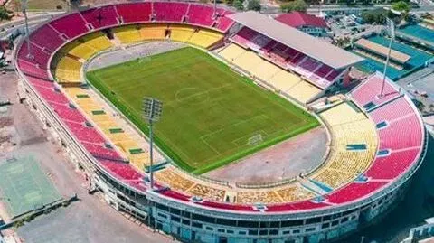 An aerial view of the Baba Yara Sports Stadium in Kumasi, Ghana.