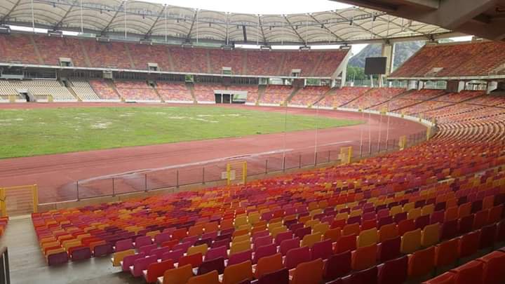 A view of the MKO Abiola National Stadium sports complex in Abuja, Nigeria.