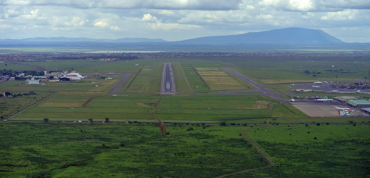 Aircraft parked on the tarmac during the industrial dispute at Jomo Kenyatta International Airport in Nairobi, Kenya.
