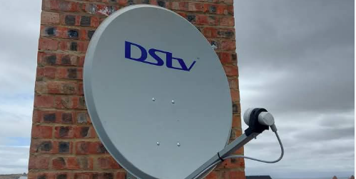 DSTV dish on a building