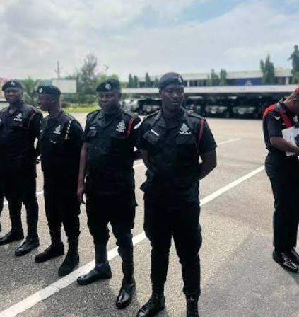 Law enforcement officers standing on duty